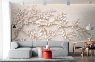 Wybierz Fototapeta Gałąź: płaskorzeźba Tapeta w sypialni na ścianę