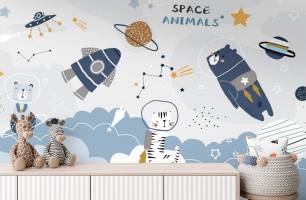 Wybierz Fototapeta Kosmiczna grafika Tapety do pokoju dziecięcego na ścianę