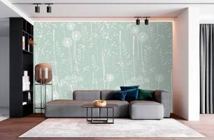 Wybierz Fototapeta Zioła turkusowe tło Tapeta w sypialni na ścianę