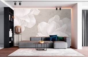 Wybierz Fototapeta Beżowe 3d kwiaty Tapeta w sypialni na ścianę