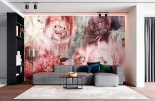 Wybierz Fototapeta Piwonie klasyczne Tapeta w salonie na ścianę