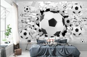 Wybierz Fototapeta piłki nożnej 3D Kolekcja tapet piłkarskich na ścianę