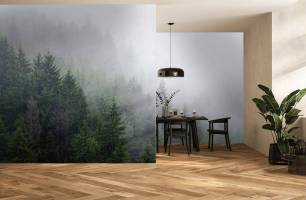 Wybierz Fototapeta Mgłowy las Fototapeta w stylu skandynawskim na ścianę