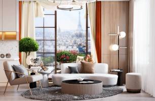 Wybierz Fototapeta widok z okna na Paryż  na ścianę