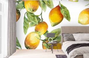 Wybierz Fototapeta Cytryny w stylu toskanskim Tapeta do kuchni na ścianę