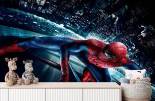 Wybierz Fototapeta Spiderman w mieście Tapety superbohaterowie na ścianę