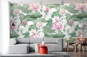 Wybierz Fototapeta Lotosu kwiaty Tapeta w sypialni na ścianę