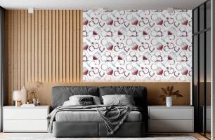 Wybierz Fototapeta Szablonowy wzór kieliszków Tapeta do kuchni na ścianę
