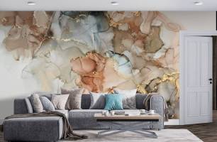 Wybierz Fototapeta Marmur w brązowych kolorach Tapeta w salonie na ścianę