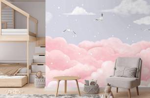 Wybierz Fototapeta pastelowe niebo Tapety do pokoju dziecięcego na ścianę
