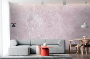 Wybierz Fototapeta różowy kwiat wektor Tapeta w łazience na ścianę