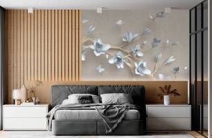 Wybierz Fototapeta Gałąz kwiatnącą Tapeta w salonie na ścianę