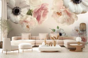 Wybierz Fototapeta Vintage kwiaty  na ścianę