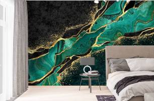 Wybierz Fototapeta Marmur zielony Tapeta w salonie na ścianę