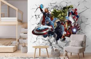 Wybierz Tapeta 3D Avengers Tapety do pokoju dziecięcego na ścianę