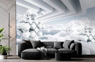 Wybierz Fototapeta 3d niebo z kostkami Fototapety 3D na ścianę