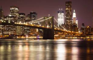 Wybierz Fototapeta Nowy Jork w nocy Tapeta miasto na ścianę
