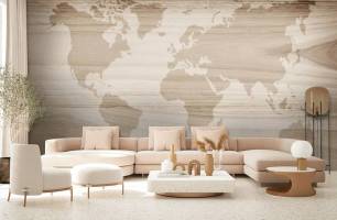 Wybierz Fototapeta Mapa świata na tle drewna Mapa tapety świata na ścianę