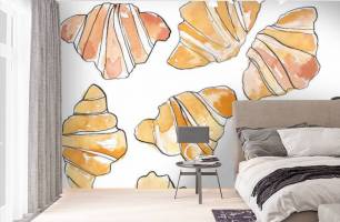 Wybierz Fototapeta Croissant do pokoju kuchni Tapeta do kuchni na ścianę