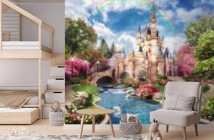 Wybierz Fototapeta bajkowy zamek Tapety do pokoju dziecięcego na ścianę