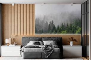 Wybierz Fototapeta Mglisty las Tapeta w sypialni na ścianę