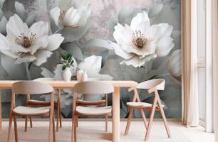 Wybierz Fototapeta 3D kwiaty Abstrakcyjne kwiaty na ścianę