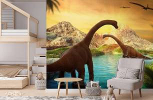 Wybierz Fototapeta dinozaury Tapety do pokoju dziecięcego na ścianę