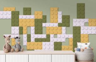 Wybierz Fototapeta Minimalistyczni klocki w stylu Lego  na ścianę