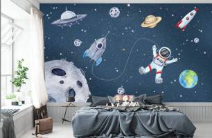 Wybierz Fototapeta Przestrzeń kosmiczna Tapety do pokoju dziecięcego na ścianę