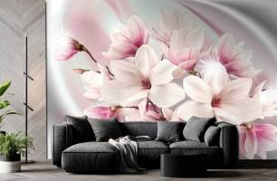 Wybierz Fototapeta fioletowe magnolie Magnolia na ścianę