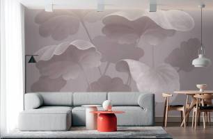 Wybierz Fototapeta 3d liścia Tapeta w salonie na ścianę