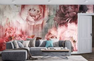 Wybierz Fototapeta Piwonie klasyczne Tapeta w salonie na ścianę