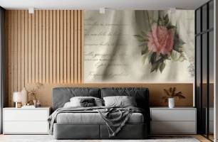 Wybierz Fototapeta Tekst tkanina kwiatka Tapeta w sypialni na ścianę