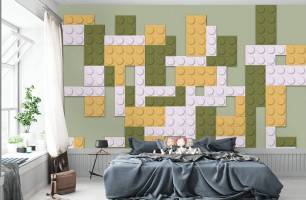 Wybierz Fototapeta Minimalistyczni klocki w stylu Lego  na ścianę