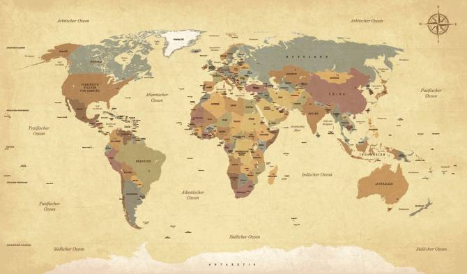 Fototapeta Mapa geograficzna