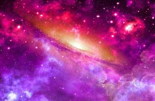 Wybierz Fototapeta fioletowe kosmiczne niebo Przestrzeń tapety na ścianę