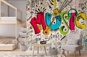 Wybierz Fototapeta ściana graffiti Tapety do pokoju dziecięcego na ścianę