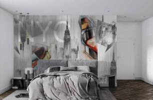 Wybierz Fototapeta 3D Nowy York szara ściana  na ścianę