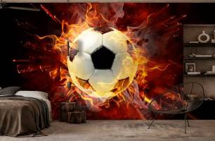 Wybierz Tapeta Ball In Fire Sportowe tapety na ścianę