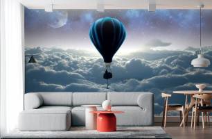 Wybierz Fototapeta Balon na rozgwieżdżonym niebie  na ścianę