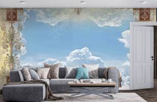 Wybierz Fototapeta Ornament i niebo na sufit Mural ścienny do sufitu na ścianę