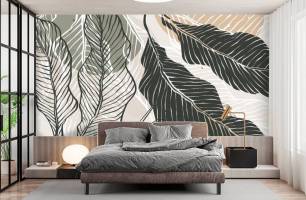 Wybierz Fototapeta Liścia tropikalne dla biura Tapeta do biura na ścianę