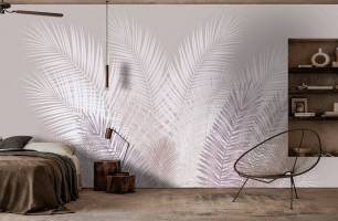 Wybierz Fototapeta Beżowe pióra liścia Pióra tapety na ścianę