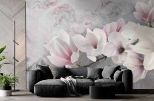 Wybierz Fototapeta Magnolia różowa Fototapety kwiaty na ścianę