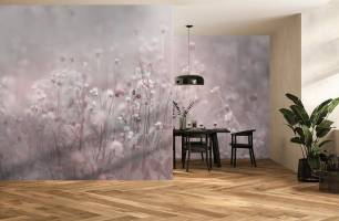 Wybierz Fototapeta Suche kwiaty stepowy różowy Styl boho na ścianę