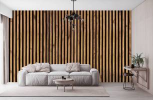 Wybierz Fototapeta drewniane listwy Tapeta na kawiarnię na ścianę