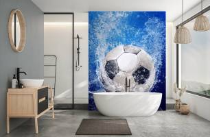 Wybierz Fototapeta piłka pod wodą Sportowe tapety na ścianę