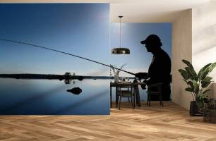 Wybierz Tapeta łowienie ryb na rzece Sportowe tapety na ścianę
