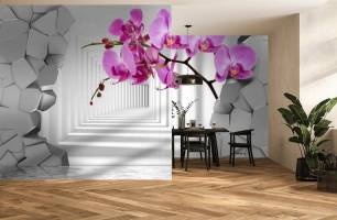 Wybierz Fototapeta 3D orchidea  na ścianę