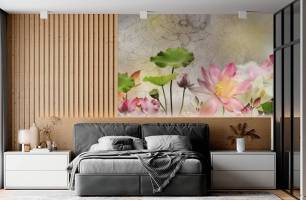 Wybierz Fototapeta Kwiaty lotosu Tapeta w salonie na ścianę